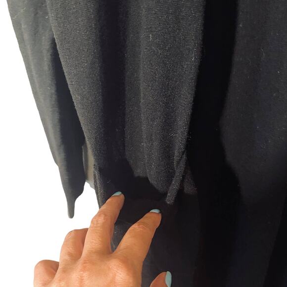 Susina Black Long Sleeve Knit Sweater Long Duster Cardigan Women Sz M - Picture 7 of 8
